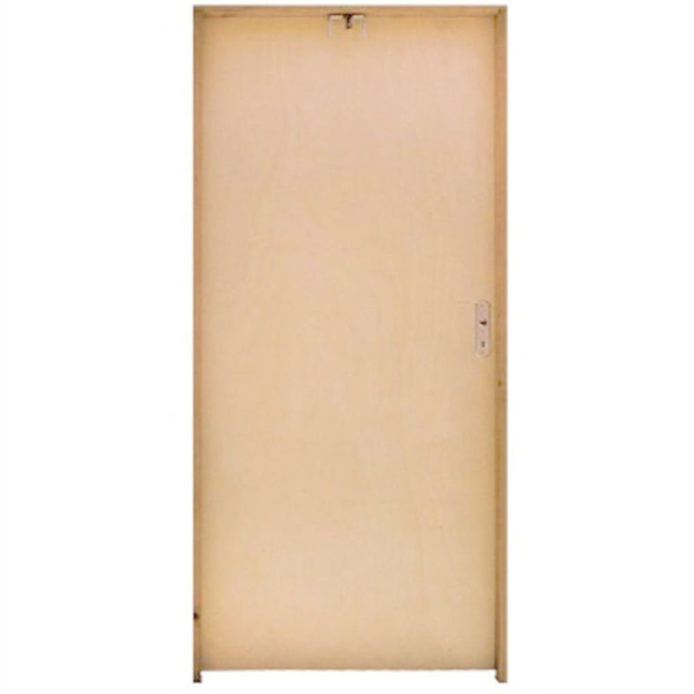 Porta Lisa De Madeira Mescla Eco 70x210cm Esquerda - Nova Leste Porta Lisa Mescla 70x210 Esq.bat.eco 09 Nova Leste - 1