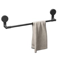 Porta Toalha 58,5x5,4x11,8cm Com Adesivo Preto Fosco - Ad4-pt*pr-fos - Astra - 6