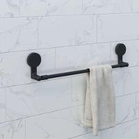 Porta Toalha 58,5x5,4x11,8cm Com Adesivo Preto Fosco - Ad4-pt*pr-fos - Astra - 8