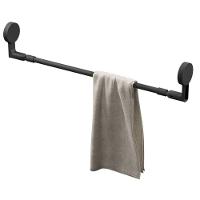 Porta Toalha 58,5x5,4x11,8cm Com Adesivo Preto Fosco - Ad4-pt*pr-fos - Astra - 9