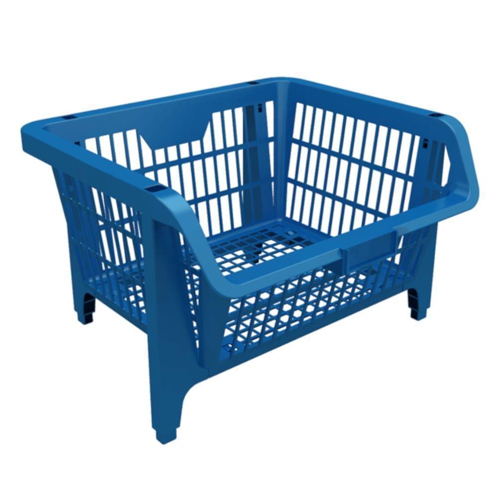Kit Com 5 Unidades De Cesto Expositor Pratico Azul - 42503 - Presto - 2