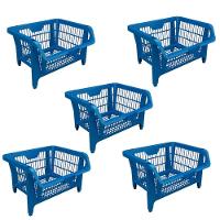 Kit Com 5 Unidades De Cesto Expositor Pratico Azul - 42503 - Presto - 1