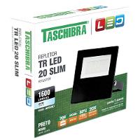 Refletor Tr Led Com 20 Watts Slim 6500k Preto - 15030065-02 - Taschibra - 2