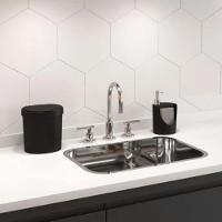 Lixeira Com Tampa Para Pia Preto 4 Litros - 10902-0008 - Coza - 2