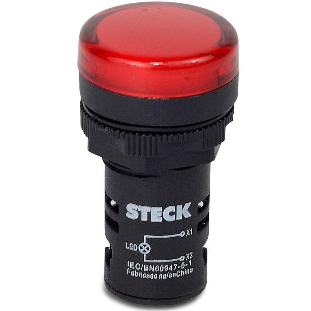 Sinalizador Led 380v Vermelho - Slds3801 - Steck Sinalizador Led 380v Vermelho Slds3801 - 1