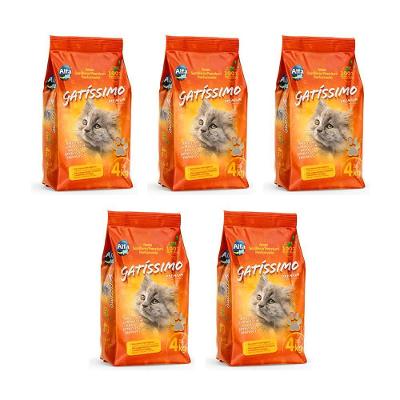 Kit 5 Areia Para Gato Gatissimo 4kg
