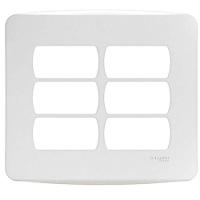 Placa 4x4 6 Postos Branca Miluz - S3b77460 - Schneider Placa 4x4 6 Postos Br Schneider S3b77460-miluz - 1