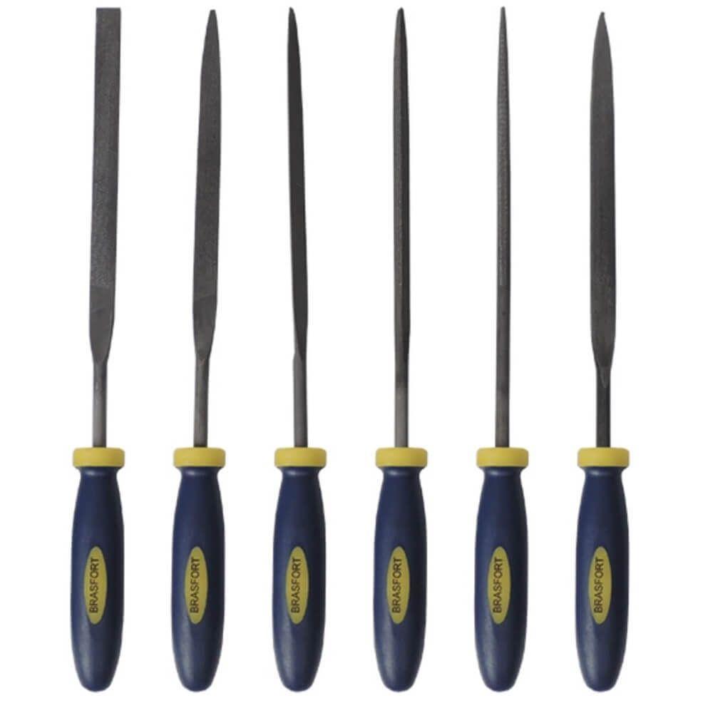 Jogo Com 6 Limas Agulha Com Cabo - 7915 - Brasfort - 1