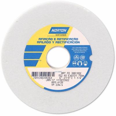 Rebolo Reto Branco Fe 38a 100 Kvs 152,4x6,4x31,75mm - 66253455383 - Norton