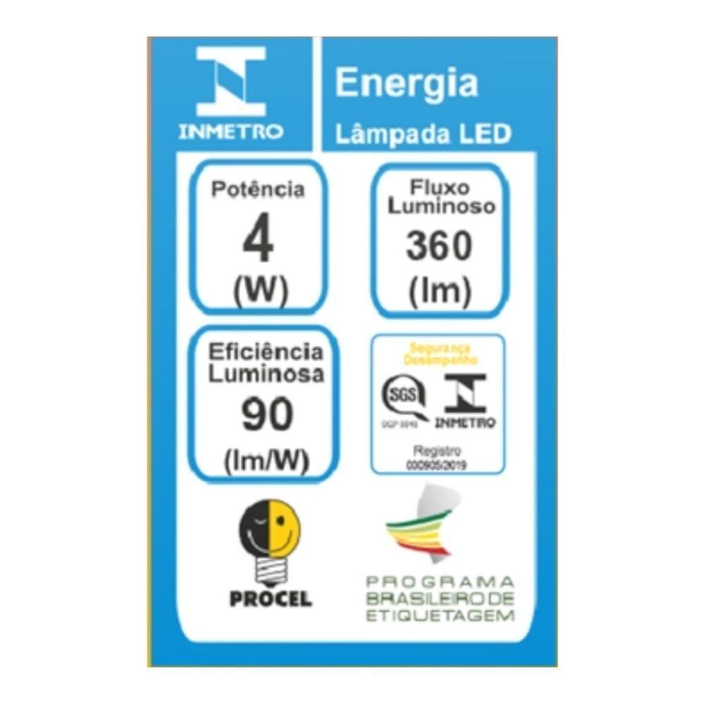 Lâmpada Superled Mr16 Gu10 De 4 Watts E 2700k - 20077 - Ourolux Lâmpada Superled Gu10 4w Bivolts 2700k - 20077 - Ourolux - 4