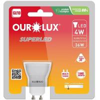 Lâmpada Superled Mr16 Gu10 De 4 Watts E 2700k - 20077 - Ourolux Lâmpada Superled Gu10 4w Bivolts 2700k - 20077 - Ourolux - 3