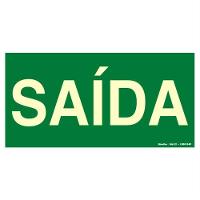 Placa De Pvc Fotoluminescente Auto-adesiva 20x40 Saida - 360 Al - Sinalize Placa Fotolum.20x40 (saida) Sinalize 360al - 1