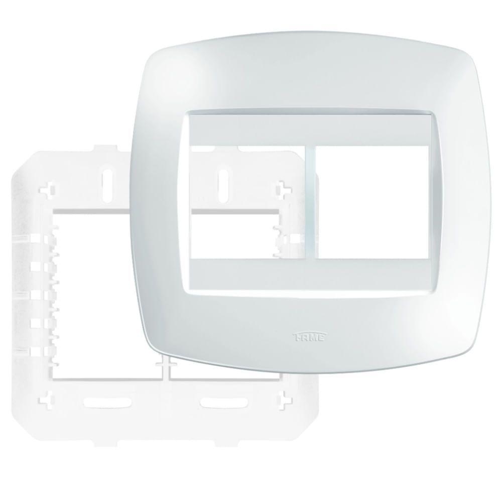 Placa 4"" X 4"" Com Suporte 4 Módulos Verticais Elegance - 2762 - Fame Placa 4x4 C-suporte 4 Mod.vert.elegance - 1