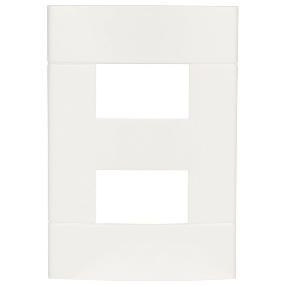 Placa 4x2 2 Postos Separados Branca Lunare - Prm44221 - Schneider Placa 4x2 2 Postos Separados Br Schneide - 1