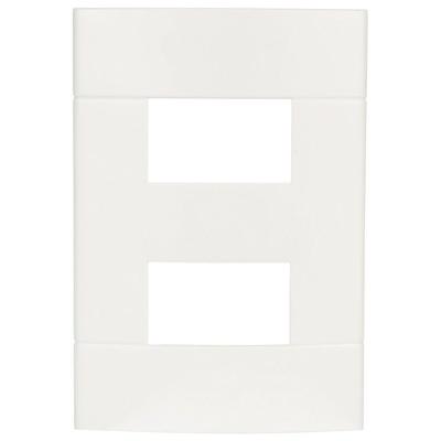 Placa 4x2 2 Postos Separados Branca Lunare - Prm44221 - Schneider Placa 4x2 2 Postos Separados Br Schneide
