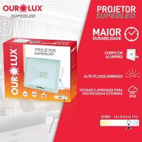 Projetor Slim Superled Branco 10 Watts Bivolt 6500k - 03260 - Ourolux - 2