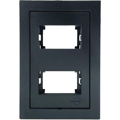 Placa 4x2 2 Modelos Com Suporte Preto Fosco - Ekp-30000-38 - Dicompel