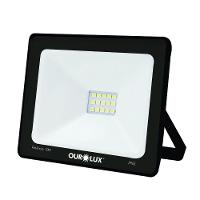 Projetor Led Slim 30w Preto 3000k - Ourolux Refletor Led Slim 3000k 30w Preto Bivolt - 1