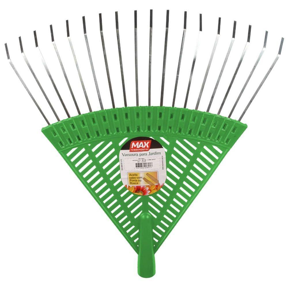 Vassoura De Aço Maxima 380mm Para Jardim Com Cabo - 13120 - Max - 1