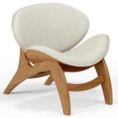 Poltrona Decorativa Orgânica Sala Living Kadosh L02 Linho Champagne - Lyam Decor