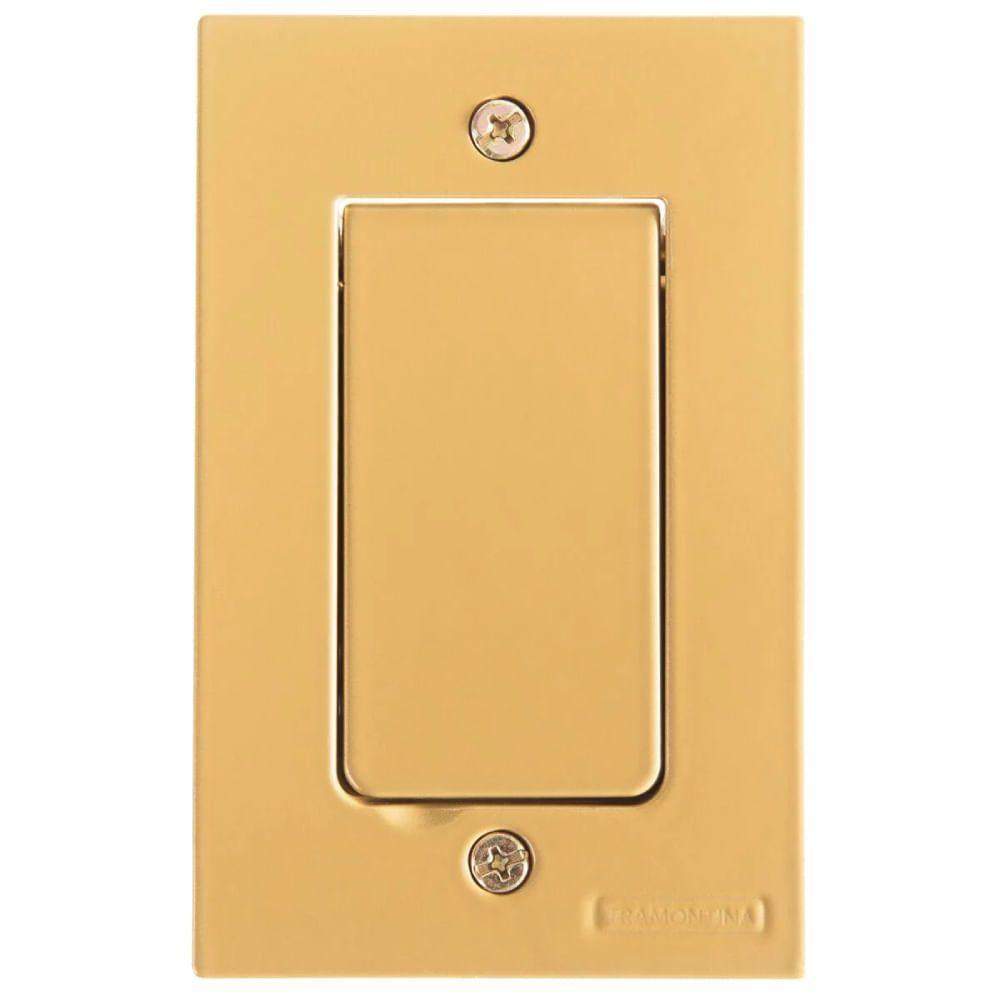 Tampa 1 Posto 4x2 Modular Dourada - 26121212 - Tramontina Tampa 1 Posto 4x2 P- Piso Mod Dourada - 26121212 - Tramontina - 1