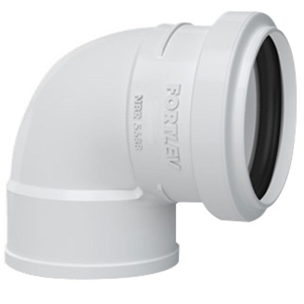Joelho 90 Esgoto Com Anel 40mm - 11490404 - Fortlev Joelho 90 Esgoto 40mm C-anel - 1