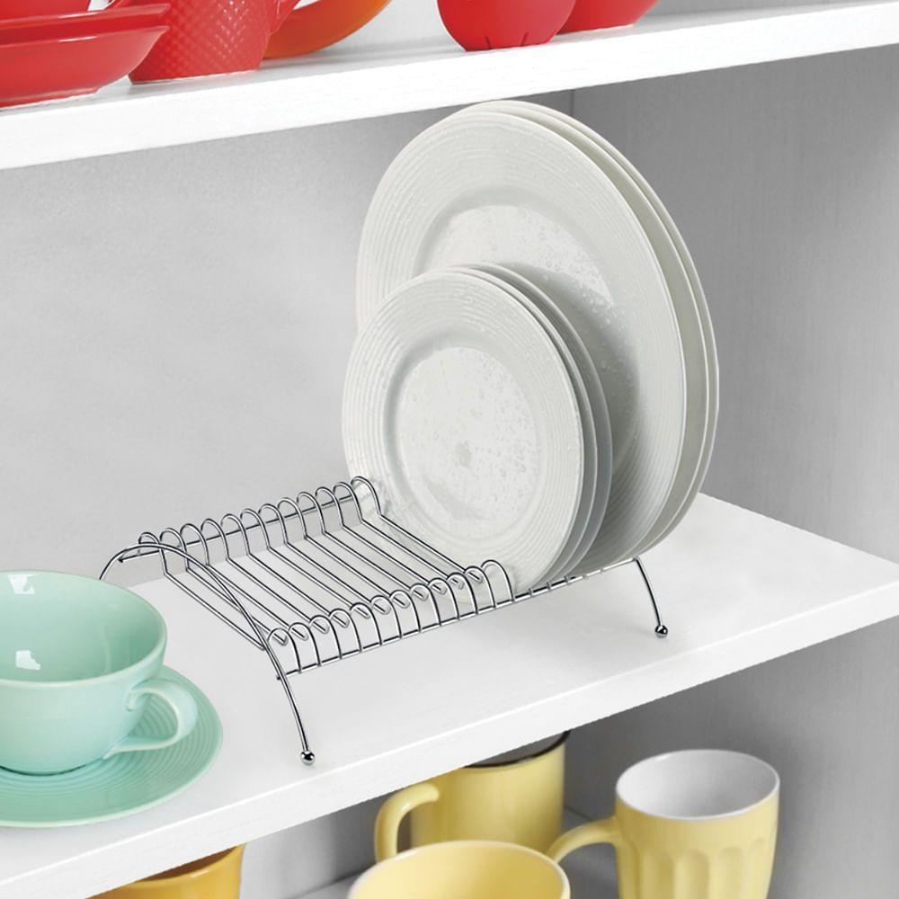Organizador Seca Pratos Para Armário E Pia Cromado - 1055 - Arthi - 1