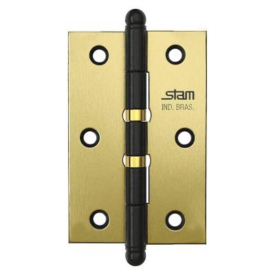 Dobradiça Pino E Bola 3.1-2" X 2.5-16" X 1,7mm Oxidado Com 2 Anéis - 42021 - Stam