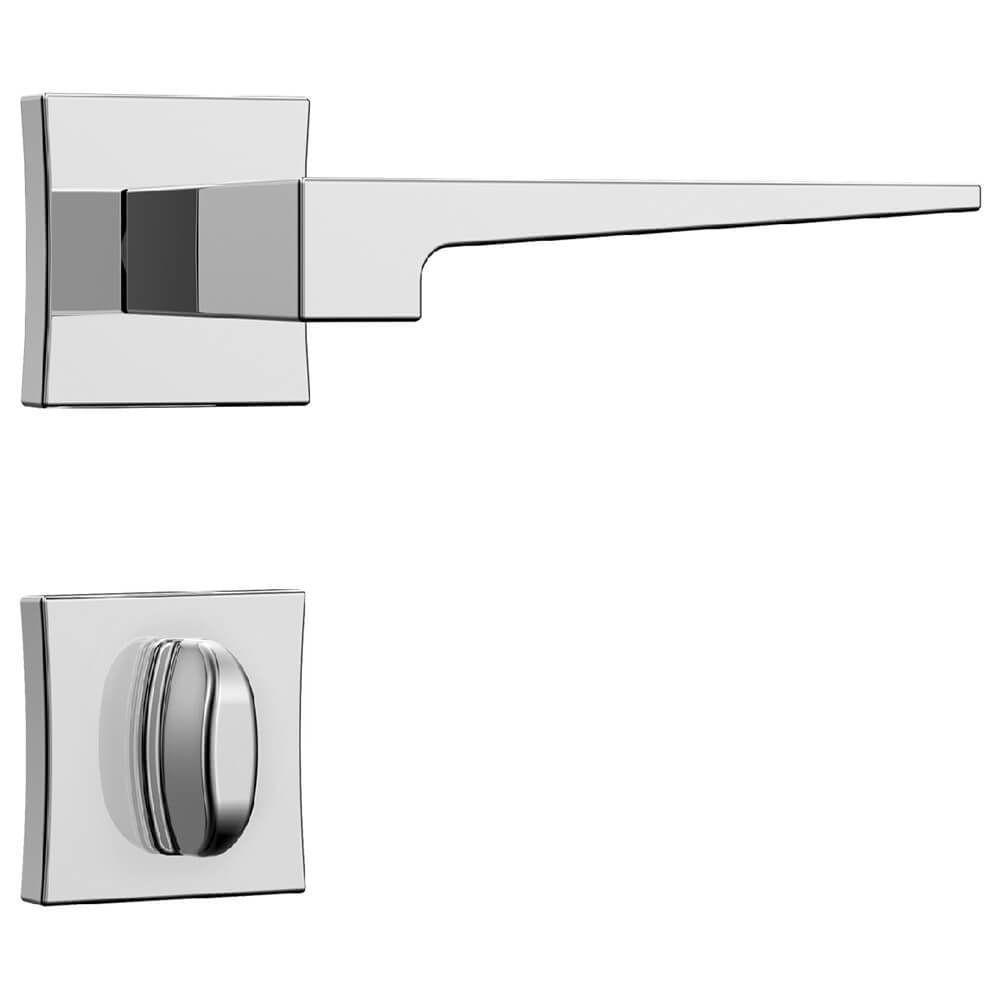 Fechadura Classic Polaris 3200 Com Roseta Quadrada Para Banheiro Cromada - 30027 - Stam - 1