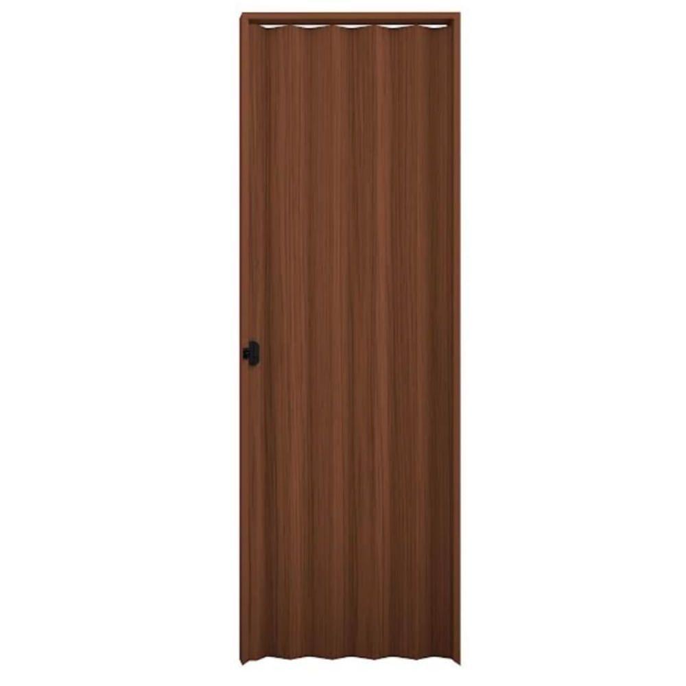 Porta Sanfonada Relevo Mogno 210x80cm - 821.46 - Plasbil - 1