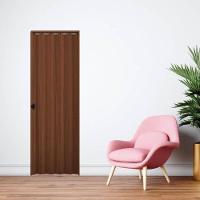 Porta Sanfonada Relevo Mogno 210x80cm - 821.46 - Plasbil - 2