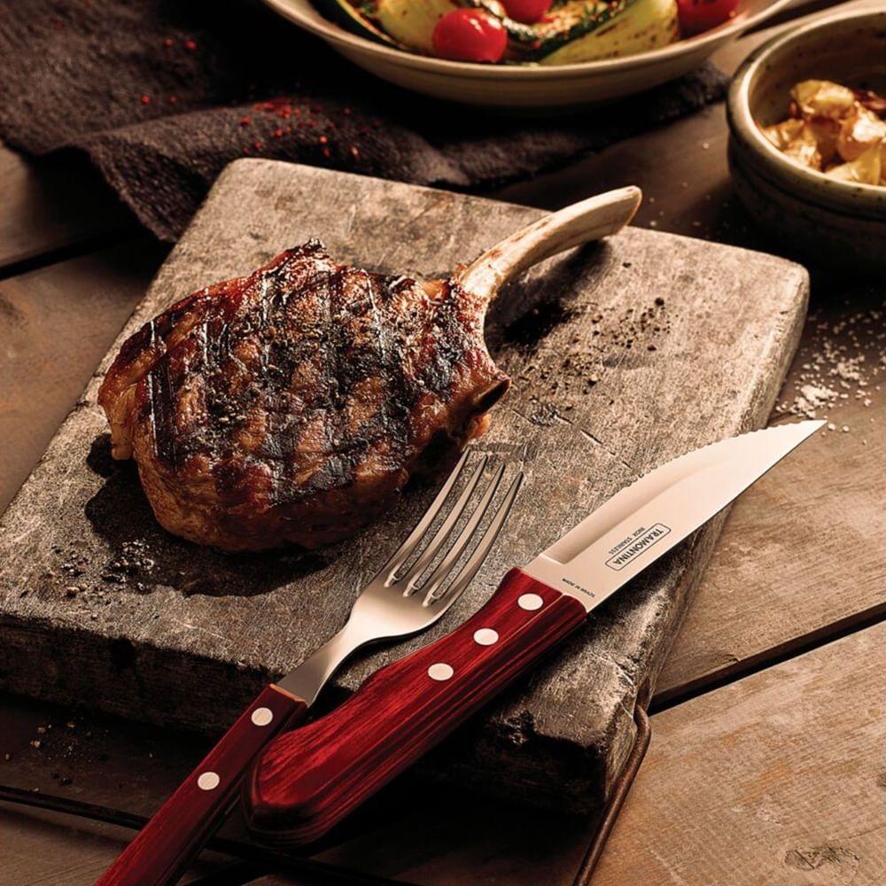 Jogo Para Churrasco Jumbo Polly Vermelho - 21198708 - Tramontina Jogo P- Churrasco Jumbo Polly Vermelho Tramontina - 3