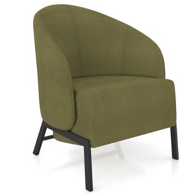 Poltrona Decorativa Sierra K01 Para Sala Living Bouclê Verde Lyam Decor
