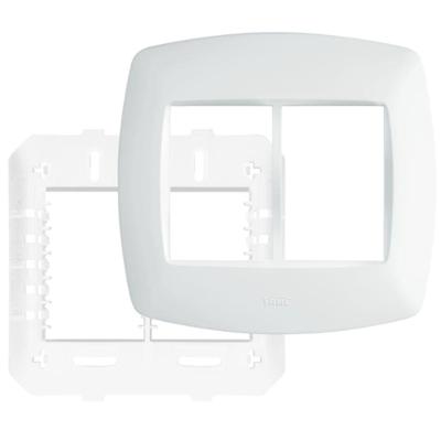 Placa Com Suporte 4"" X 4"" 6 Módulos Horizontais Elegance - 2378 - Fame Placa C-suporte 4x4 6 Modulo Elegance Fa