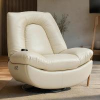 Poltrona Reclinável Elétrica Com Massagem E Aquecimento Salvana L07 Couríssimo Bege - Lyam Decor - 2