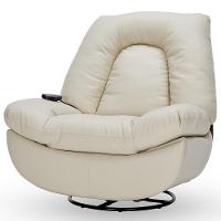 Poltrona Reclinável Elétrica Com Massagem E Aquecimento Salvana L07 Couríssimo Bege - Lyam Decor - 8