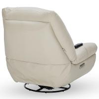 Poltrona Reclinável Elétrica Com Massagem E Aquecimento Salvana L07 Couríssimo Bege - Lyam Decor - 9