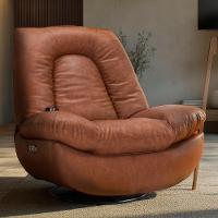 Poltrona Reclinável Elétrica Com Massagem E Aquecimento Salvana L07 Couríssimo Marrom - Lyam Decor - 2