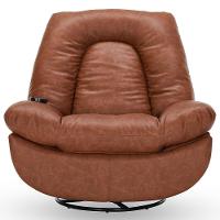 Poltrona Reclinável Elétrica Com Massagem E Aquecimento Salvana L07 Couríssimo Marrom - Lyam Decor - 3