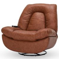 Poltrona Reclinável Elétrica Com Massagem E Aquecimento Salvana L07 Couríssimo Marrom - Lyam Decor - 8