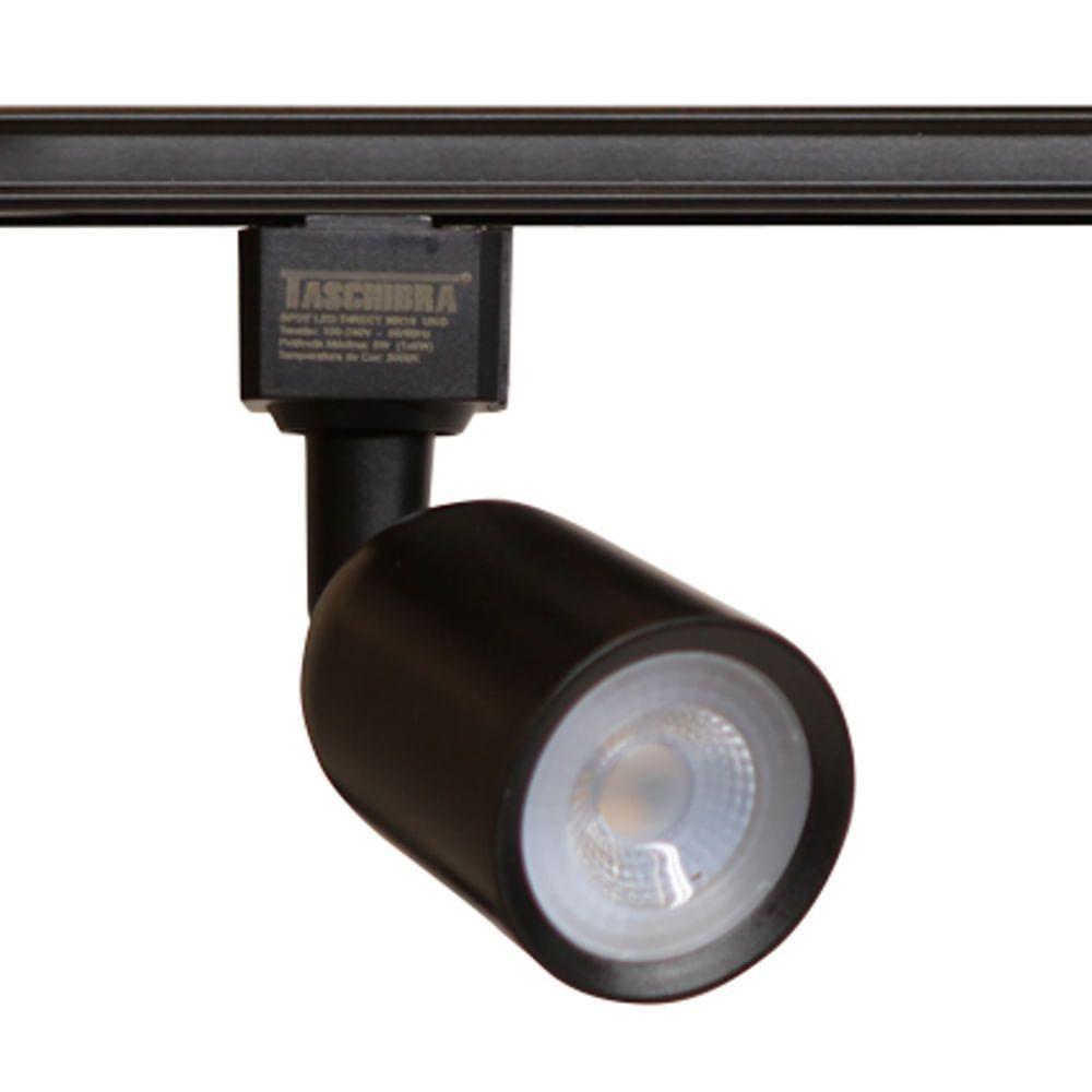 Kit Trilho Direct Led Preto 6500k - 15090233 - Taschibra - 2