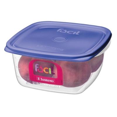 Pote Quadrado Cores Sortidas 1900ml - 130-6 - Sanremo Pote Quadrado 1,9l 130-6 Sanremo