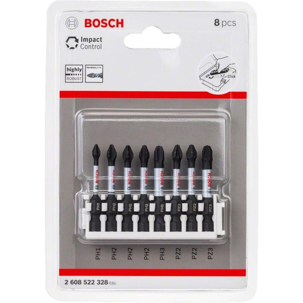 Jogo De Bits Impact Control Power 50mm 8 Unidades - 2608522328 - Bosch - 2