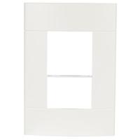 Placa 4x2 3 Postos Branca Lunare - Prm44231 - Schneider Placa 4x2 3 Postos Br Schneider Prm44231-lunare - 1