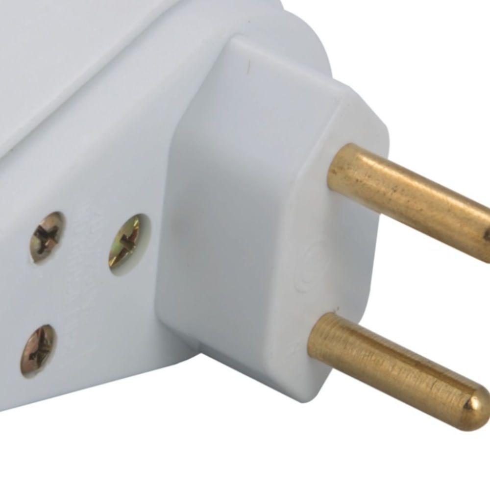 Plugue Angular 2p 20a 250 Volts Branco - 57402109 - Tramontina - 3