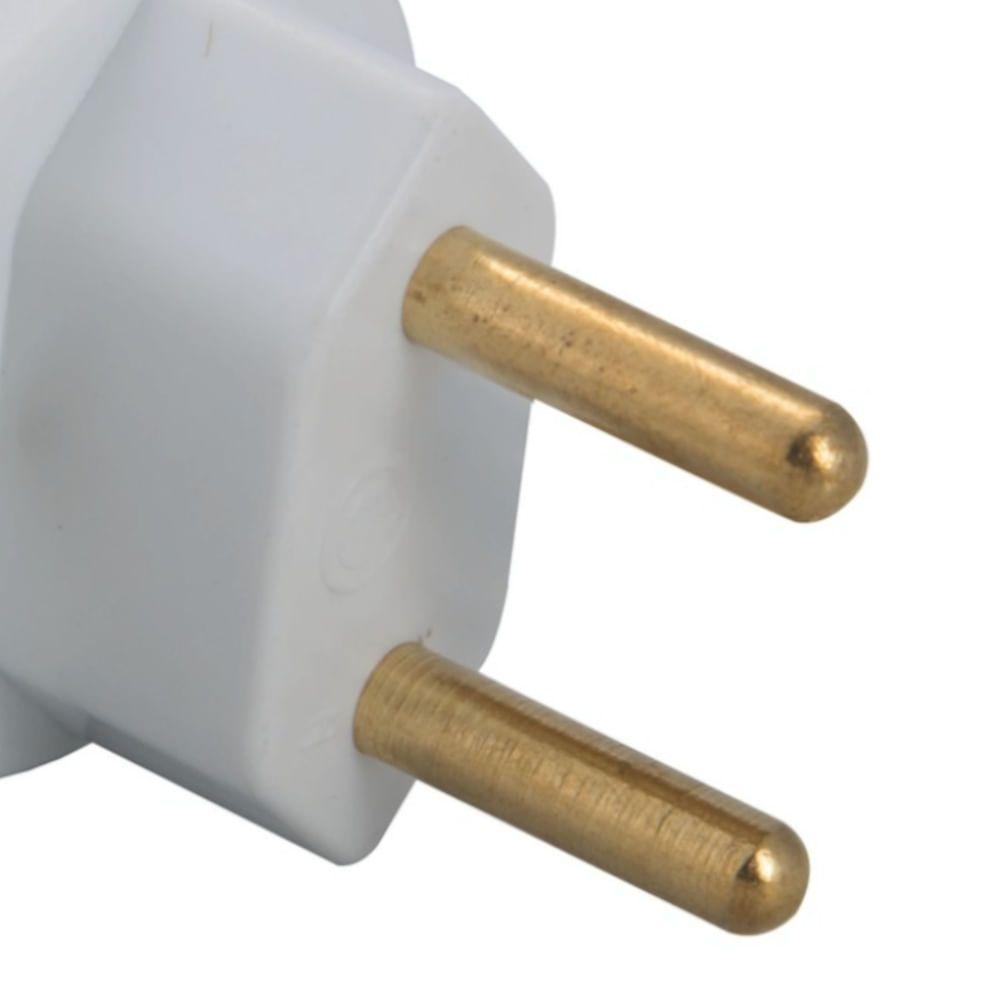 Plugue Angular 2p 20a 250 Volts Branco - 57402109 - Tramontina - 4