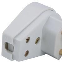 Plugue Angular 2p 20a 250 Volts Branco - 57402109 - Tramontina - 2