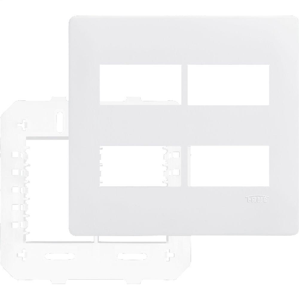 Placa Com Suporte 4""x4"" 4 Módulos Distanciados - 3642 - Fame Placa C-suporte 4x4 4 Modulos Distanciad 003642 - 1