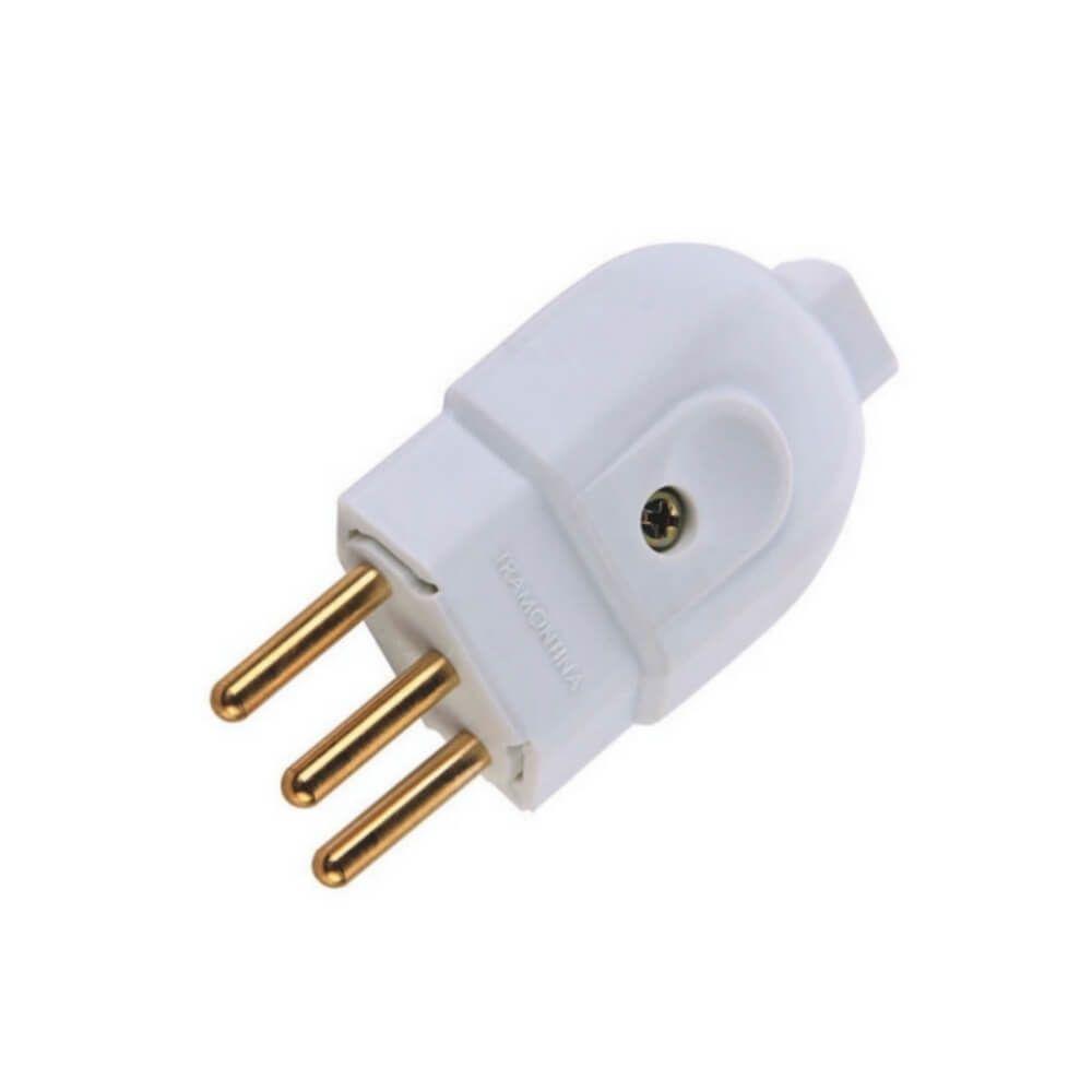 Plugue Macho 2p+t 20a 250v Branco Tramontina Plugue Macho Branco 2p+t De 20 Ampères E 250 Volts - 57402107 - Tramontina - 1