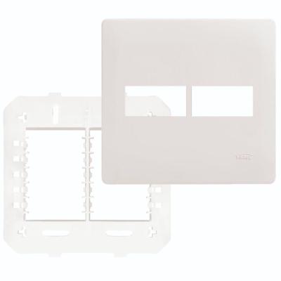 Placa Com Suporte 4""x4"" 2 Módulos Horizontal - 3639 - Fame Placa C-suporte 4x4 2 Modulos Horizontal 003639